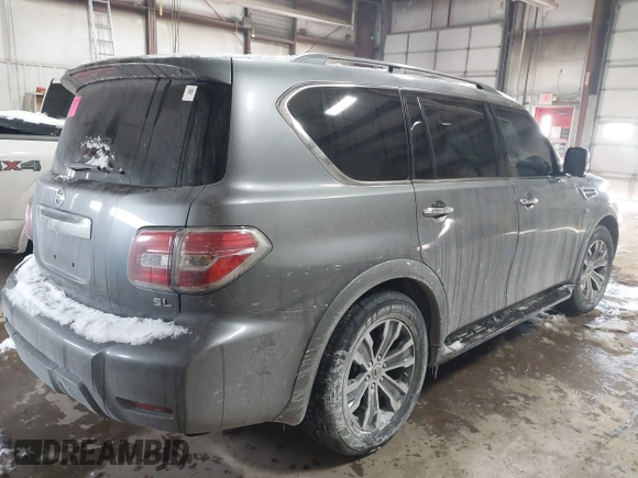 2020 Nissan Armada SL with VIN JN8AY2NC9L9620412, listed as a IAAI auction lot 41580327 with 93,247 mi miles. Bid and sale history available at carsss.com. Image 4.