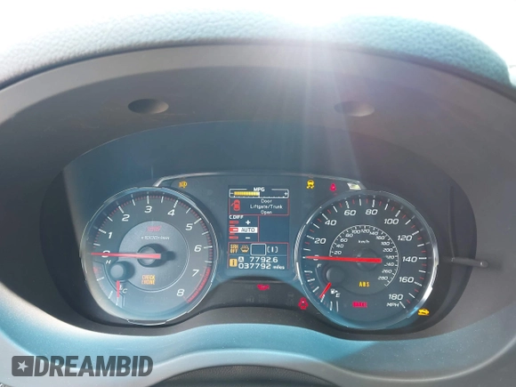 2021 Subaru WRX STI with VIN JF1VA2S66M9812006, listed as a IAAI auction lot 42021904 with 37,792 mi miles and . Bid and sale history available at DreamBid. Image 7.