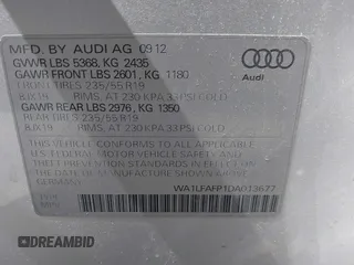 2013 Audi Q5 Premium Plus with VIN WA1LFAFP1DA013677, listed as a IAAI auction lot 41906301 with 86,918 mi miles and . Bid and sale history available at DreamBid. Image 9.