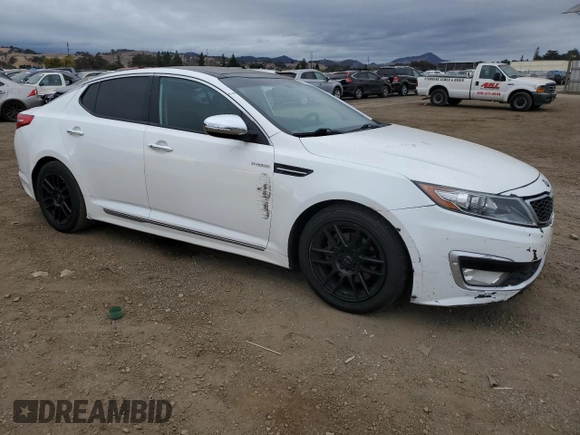 2013 Kia Optima Hybrid LX with VIN KNAGM4AD5D5057778, listed as a Copart auction lot 82169854 with 175,954 mi miles and Salvage Title. Bid and sale history available at carsss.com. Image 4.