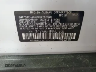 2023 Subaru WRX z VIN JF1VBAA67P9801108, wystawiony jako Copart lot #60299315 z przebiegiem 17 860 mil mil oraz Czysty tytuł • Clean title. Historia ofert i sprzedaży dostępna na DreamBid. Obrazek 13.