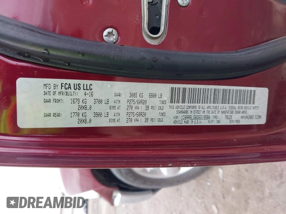 2016 Ram 1500 Big Horn z VIN 1C6RR6LG6GS319580, wystawiony jako IAAI lot #41911054 z przebiegiem 111 199 mil mil oraz . Historia ofert i sprzedaży dostępna na DreamBid. Obrazek 9.