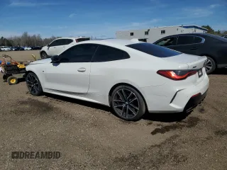 2021 BMW 4 Series M440i xDrive with VIN WBA13AR00MCG86985, listed as a Copart auction lot 49809835 with 112,112 mi miles and Clean Title. Bid and sale history available at carsss.com. Image 2.