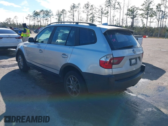 2004 BMW X3 2.5i with VIN WBXPA73444WC40518, listed as a IAAI auction lot 41385961 with 218,139 mi miles. Bid and sale history available at carsss.com. Image 3.