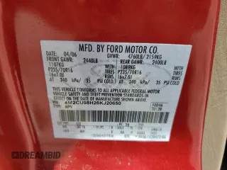 2006 Mercury Mariner Hybrid z VIN 4M2CU98H26KJ20650, wystawiony jako Copart lot #57728915 z przebiegiem 178 130 mil mil oraz Szkoda całkowita • Salvage title. Historia ofert i sprzedaży dostępna na DreamBid. Obrazek 14.