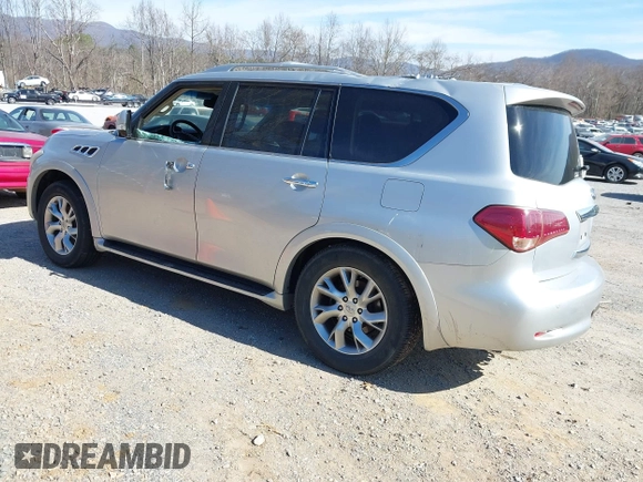 2011 Infiniti QX56 7-passenger with VIN JN8AZ2NE4B9003884, listed as a IAAI auction lot 41790480 with 108,118 mi miles. Bid and sale history available at carsss.com. Image 3.