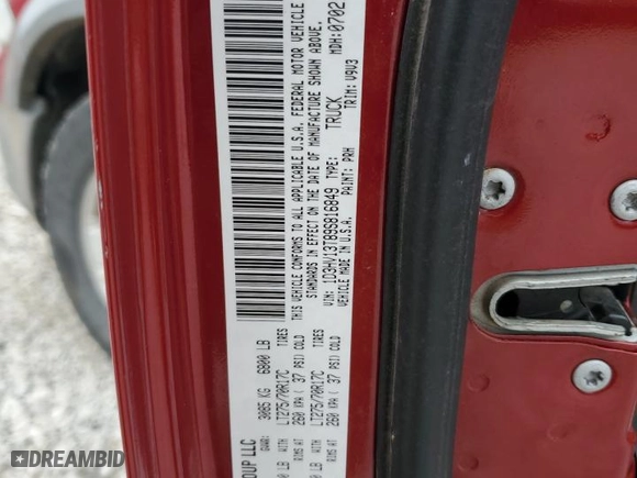 2009 Dodge Ram 1500 Laramie with VIN 1D3HV13T89S816849, listed as a Copart auction lot 43350435 with 153,069 mi miles and Salvage Title. Bid and sale history available at carsss.com. Image 12.