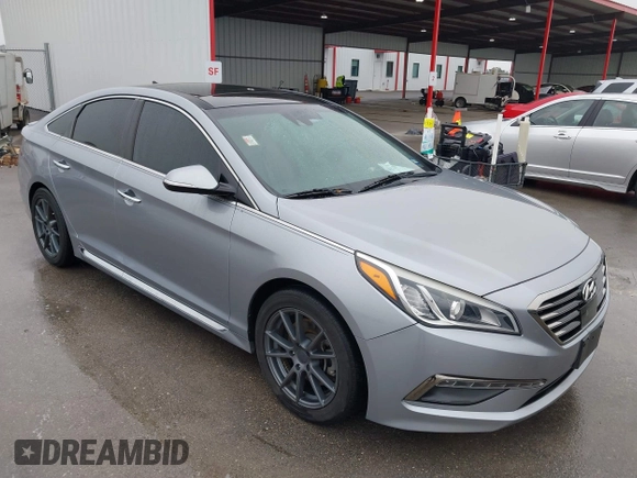 2015 Hyundai Sonata 2.4L Sport with VIN 5NPE34AF8FH208677, listed as a IAAI auction lot 41615270 with 141,639 mi miles. Bid and sale history available at carsss.com. Image 1.