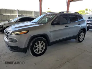 2016 Jeep Cherokee Sport with VIN 1C4PJMABXGW280276, listed as a Copart auction lot 57830695 with 178,287 mi miles and Clean title. Bid and sale history available at DreamBid. Image 1.