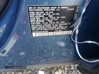 2019 Volkswagen Atlas SE z VIN 1V2WR2CA7KC507560, wystawiony jako Copart lot #50847575 z przebiegiem 94 349 mil mil oraz Szkoda całkowita • Salvage title. Historia ofert i sprzedaży dostępna na DreamBid. Obrazek 13.