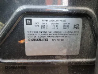 2015 Buick LaCrosse Premium II with VIN 1G4GF5G30FF267392, listed as a Copart auction lot 41984665 with 118,191 mi miles and Salvage Title. Bid and sale history available at DreamBid. Image 13.