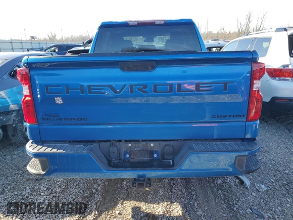 2022 Chevrolet Silverado 1500 Custom with VIN 3GCPDBEK0NG526415, listed as a Copart auction lot 84679614 with 55,104 mi miles and Salvage Title. Bid and sale history available at carsss.com. Image 6.