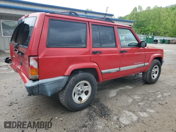 2001 Jeep Cherokee Sport with VIN 1J4FT48S41L570480, listed as a Copart auction lot 56123925 with 216,338 mi miles and Salvage title. Bid and sale history available at DreamBid. Image 3.