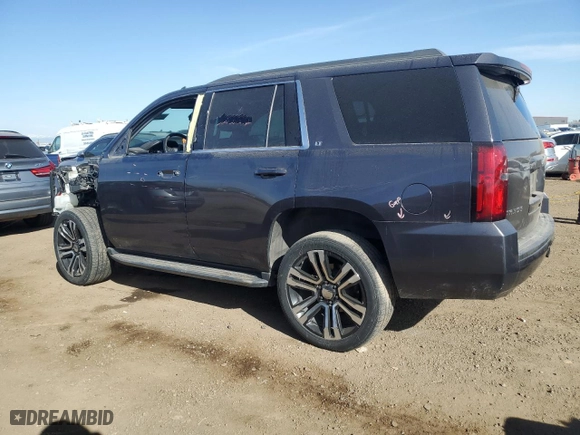 2018 Chevrolet Tahoe LT with VIN 1GNSKBKC1JR266735, listed as a Copart auction lot 48155685 with 100,360 mi miles and Salvage Title. Bid and sale history available at carsss.com. Image 2.