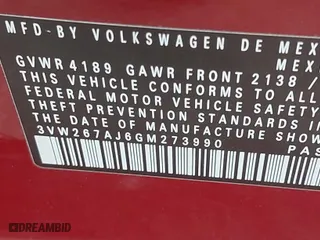 2016 Volkswagen Jetta Sedan 1.4T S with VIN 3VW267AJ6GM273990, listed as a IAAI auction lot 41492024 with 61,689 mi miles. Bid and sale history available at carsss.com. Image 9.