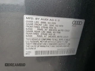 2014 Audi Q7 S line Prestige with VIN WA1DGAFE8ED007147, listed as a Copart auction lot 60311395 with 176,541 mi miles and Salvage title. Bid and sale history available at DreamBid. Image 13.