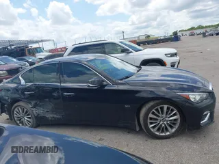 2019 Infiniti Q50 Luxe with VIN JN1EV7AP3KM519702, listed as a IAAI auction lot 42353533 with 46,371 mi miles and . Bid and sale history available at DreamBid. Image 13.