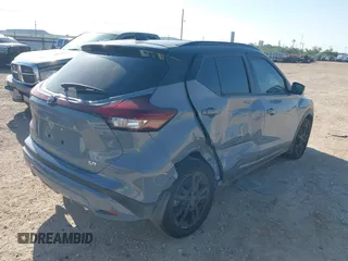 2023 Nissan Kicks SR with VIN 3N1CP5DV6PL551674, listed as a IAAI auction lot 39558804 with 18,200 mi miles. Bid and sale history available at carsss.com. Image 4.