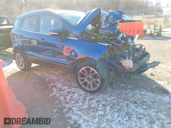 2019 Ford EcoSport Titanium with VIN MAJ3S2KE8KC253571, listed as a IAAI auction lot 41423542 with 123,392 mi miles and . Bid and sale history available at DreamBid. Image 1.