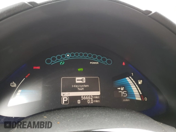 2017 Nissan LEAF SL with VIN 1N4BZ0CP7HC301775, listed as a Copart auction lot 58201223 with 56,662 mi miles. Bid and sale history available at carsss.com. Image 9.