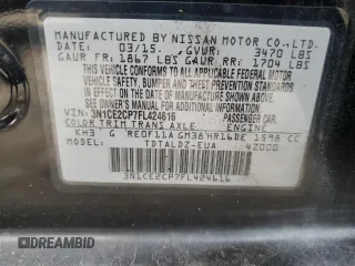 2015 Nissan Note SV with VIN 3N1CE2CP7FL424616, listed as a Copart auction lot 44236375 with 66,932 mi miles and Salvage Title. Bid and sale history available at DreamBid. Image 14.