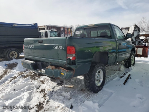1999 Dodge Ram 1500 with VIN 1B7HF16Y2XS300657, listed as a Copart auction lot 45932115 with 0 mi miles and Salvage Title. Bid and sale history available at carsss.com. Image 3.