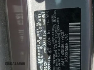 2024 Hyundai Elantra SE with VIN KMHLL4DGXRU799287, listed as a Copart auction lot 47866005 with 5,182 mi miles and Salvage Title. Bid and sale history available at DreamBid. Image 12.