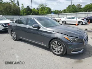 2018 Genesis G80 3.8L z VIN KMHGN4JE0JU239622, wystawiony jako Copart lot #52925365 z przebiegiem 65 236 mil mil oraz Szkody całkowita. Historia ofert i sprzedaży dostępna na DreamBid. Obrazek 4.