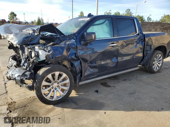 2021 Chevrolet Silverado 1500 High Country with VIN 1GCUYHED2MZ378391, listed as a Copart auction lot 87929465 with 0 mi miles and Salvage Title. Bid and sale history available at carsss.com. Image 1.