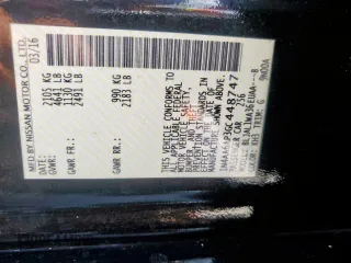 2016 Nissan Maxima SR with VIN 1N4AA6AP3GC448747, listed as a Copart auction lot 62556915 with 155,899 mi miles and Salvage title. Bid and sale history available at DreamBid. Image 12.