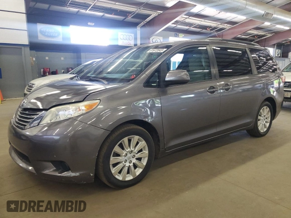 2015 Toyota Sienna LE with VIN 5TDJK3DC7FS105502, listed as a Copart auction lot 61672045 with 183,035 mi miles and Clean title. Bid and sale history available at DreamBid. Image 1.