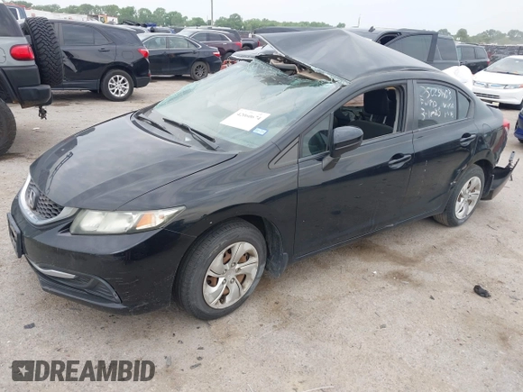 2015 Honda Civic LX with VIN 19XFB2F54FE062844, listed as a IAAI auction lot 42060674 with Not Provided miles and . Bid and sale history available at DreamBid. Image 17.