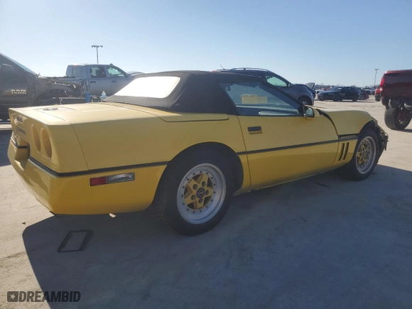 1987 Chevrolet Corvette with VIN 1G1YY3187H5107586, listed as a Copart auction lot 46694525 with 110,278 mi miles and Salvage Title. Bid and sale history available at carsss.com. Image 3.