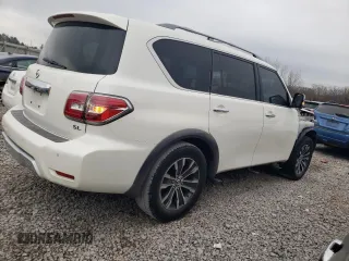 2017 Nissan Armada SL with VIN JN8AY2ND6H9006806, listed as a Copart auction lot 43195265 with 126,955 mi miles and Salvage Title. Bid and sale history available at carsss.com. Image 3.