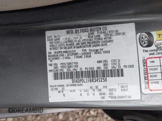 2011 Ford Fusion Hybrid with VIN 3FADP0L39BR345250, listed as a IAAI auction lot 42319401 with 321,317 mi miles and . Bid and sale history available at DreamBid. Image 9.