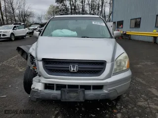 2004 Honda Pilot EX with VIN 2HKYF18414H619195, listed as a Copart auction lot 48593955 with 205,396 mi miles and Salvage Title. Bid and sale history available at carsss.com. Image 5.