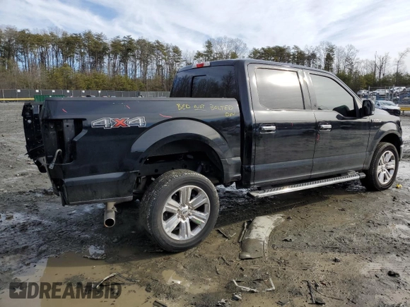 2018 Ford F-150 XL with VIN 1FTEW1EG6JFE44000, listed as a Copart auction lot 44546385 with 119,387 mi miles and Salvage Title. Bid and sale history available at carsss.com. Image 3.