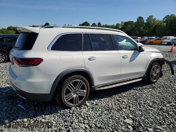 2021 Mercedes-Benz GLS 450 z VIN 4JGFF5KE6MA576377, wystawiony jako Copart lot #56150015 z przebiegiem 34 959 mil mil oraz Szkoda całkowita • Salvage title. Historia ofert i sprzedaży dostępna na DreamBid. Obrazek 3.