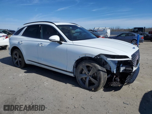 2024 Genesis GV70 Sport with VIN 5NMMCDTC5RH015306, listed as a Copart auction lot 47453885 with 24,248 mi miles and Salvage title. Bid and sale history available at DreamBid. Image 4.