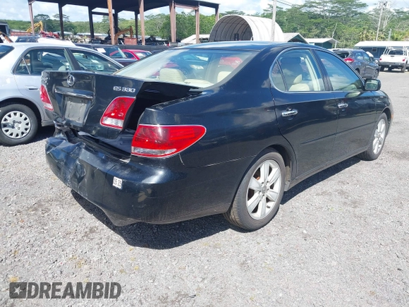 2005 Lexus ES 330 with VIN JTHBA30G755060211, listed as a IAAI auction lot 41819590 with 140,679 mi miles. Bid and sale history available at carsss.com. Image 4.