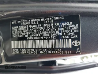 2015 Toyota Yaris L with VIN VNKKTUD32FA044782, listed as a Copart auction lot 53750065 with 72,997 mi miles and Salvage Title. Bid and sale history available at DreamBid. Image 14.