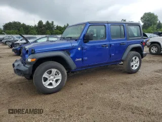 2018 Jeep Wrangler Unlimited Sport S с VIN 1C4HJXDN1JW264101, выставлен на аукционе Copart как лот 59538055 с пробегом 62 542 миль миль и Списание • Salvage title. История ставок и продаж доступна на DreamBid. Изображение 1.