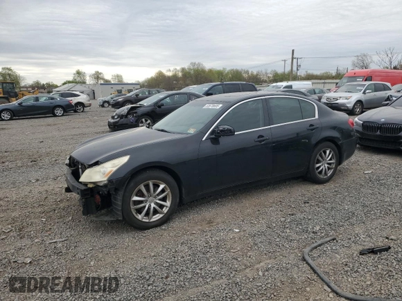 2007 Infiniti G35 Sedan G35x with VIN JNKBV61F17M822839, listed as a Copart auction lot 53678695 with 190,655 mi miles and Salvage Title. Bid and sale history available at carsss.com. Image 1.