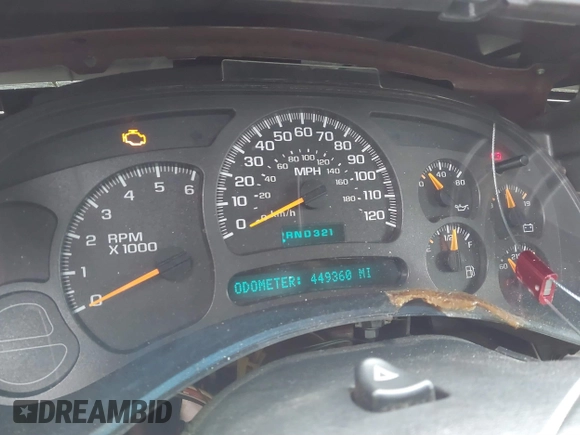 2003 Chevrolet Silverado 1500 LS with VIN 1GCEK19V93E221057, listed as a IAAI auction lot 41202108 with 449,360 mi miles. Bid and sale history available at carsss.com. Image 7.