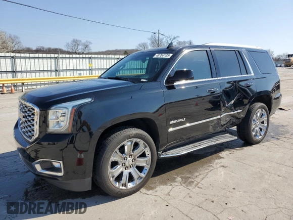 2018 GMC Yukon Denali with VIN 1GKS2CKJ6JR268742, listed as a Copart auction lot 48764105 with 162,256 mi miles and Salvage Title. Bid and sale history available at carsss.com. Image 1.