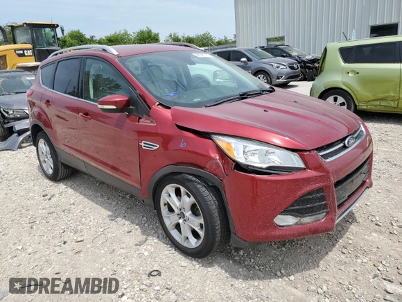 2015 Ford Escape Titanium with VIN 1FMCU0JX5FUC90567, listed as a Copart auction lot 60340775 with 67,287 mi miles and Salvage title. Bid and sale history available at DreamBid. Image 4.