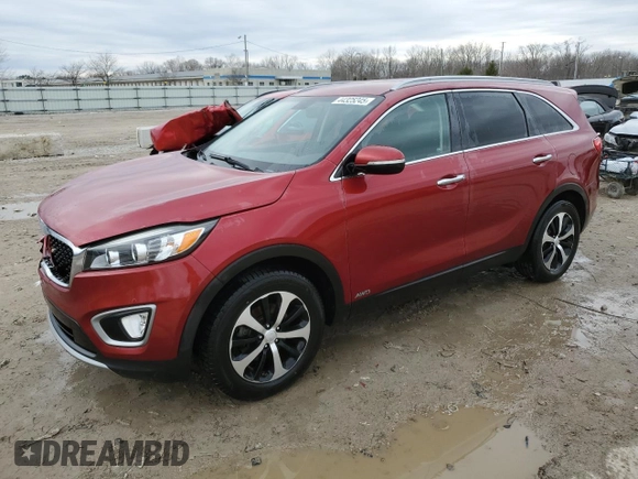 2016 Kia Sorento EX with VIN 5XYPHDA12GG025167, listed as a Copart auction lot 44325245 with 111,174 mi miles and Salvage Title. Bid and sale history available at DreamBid. Image 1.