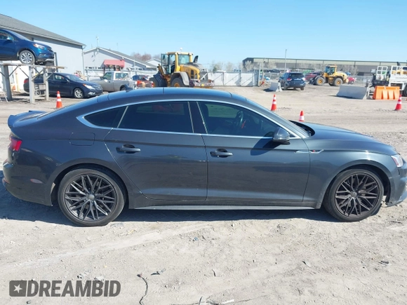 2018 Audi A5 Sportback Premium Plus with VIN WAUENCF53JA132769, listed as a IAAI auction lot 42037673 with 128,040 mi miles. Bid and sale history available at carsss.com. Image 13.