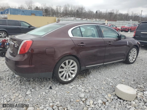 2009 Lincoln MKS with VIN 1LNHM94R19G622675, listed as a Copart auction lot 89158655 with 84,570 mi miles and Salvage Title. Bid and sale history available at carsss.com. Image 3.