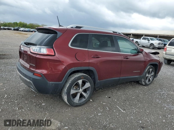 2019 Jeep Cherokee Limited with VIN 1C4PJLDN7KD146362, listed as a Copart auction lot 52727625 with 54,354 mi miles and Clean title. Bid and sale history available at DreamBid. Image 3.